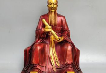 张仲景雕塑厂家 景观美陈药王雕塑 喷漆名医雕塑