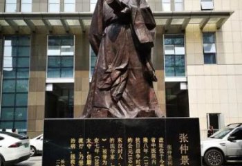 生产大型张仲景雕塑 欧式步行街摆件 彩绘药王雕塑