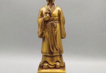 庭院张仲景雕塑 公园草地药王雕塑 仿铜药王雕塑