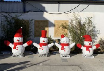商业街雪人雕塑厂家 售楼处雕塑 卡通摆件