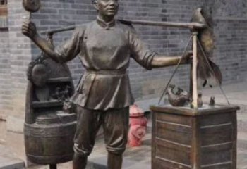 村口老人雕塑厂家 哑光景观摆件 公园古代雕塑