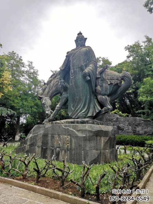 玻璃钢岳飞雕塑 仿铜名人雕塑 户外肖像雕塑 玻璃钢岳飞雕塑 仿铜名人雕塑 户外肖像雕塑
