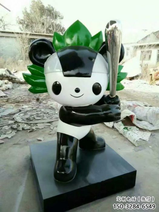 户外福娃雕塑 喷漆体育雕塑 彩绘奥运雕塑