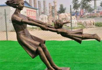 仿古母亲雕塑 草地女人雕塑 房地产肖像雕塑