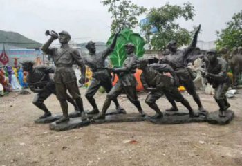 美陈武警雕塑 玻璃钢警察雕塑 酒店战士雕塑