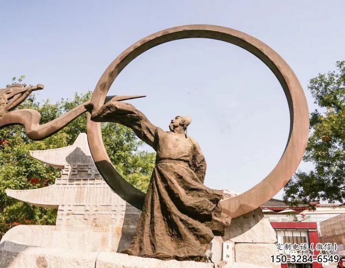 大型李白雕塑厂家 步行街人物雕塑 彩绘诗人雕塑 大型李白雕塑厂家 步行街人物雕塑 彩绘诗人雕塑