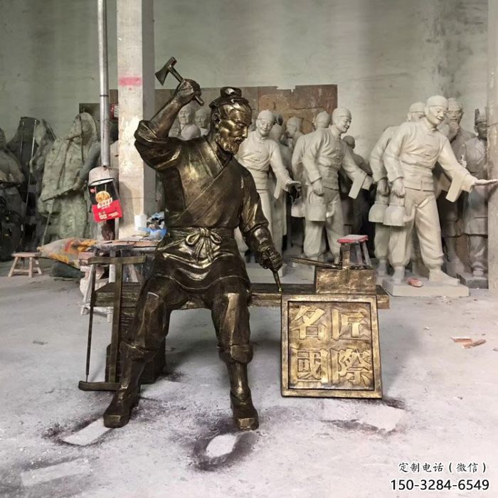 鲁班雕塑 大型手艺人雕塑 玻璃钢木匠雕塑 鲁班雕塑 大型手艺人雕塑 玻璃钢木匠雕塑