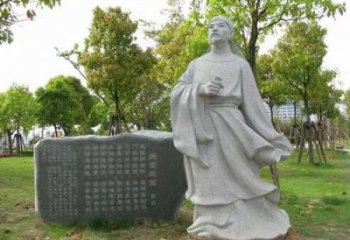 草地李白雕塑 现代古代雕塑 大型诗人雕塑厂家