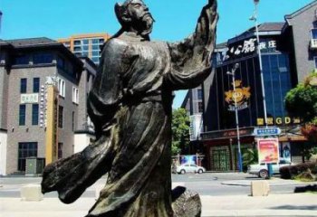 公园李白雕塑厂 户外景观人物雕塑 抽象诗人雕塑