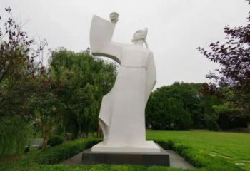 广场李白雕塑厂家 抽象景观古代雕塑 烤漆诗人雕塑