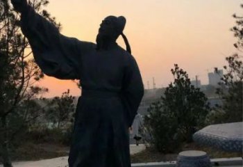 街道李白雕塑厂家 现代景观人物雕塑 彩绘诗人雕塑