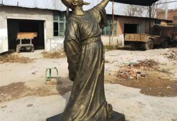 李白雕塑生产商 仿真景观人物雕塑 烤漆诗人雕塑