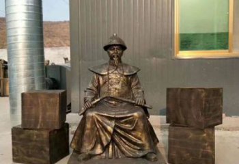 烤漆林则徐雕塑 玻璃钢名人雕塑 室内肖像雕塑