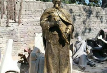 仿铜林则徐雕塑 中式村口名人雕塑 景观肖像雕塑