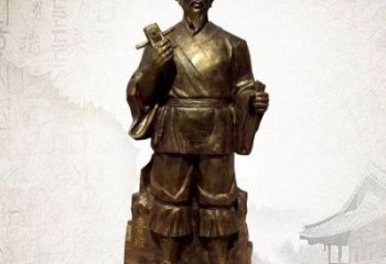 烤漆鲁班雕塑 玻璃钢手艺人雕塑 仿铜木匠雕塑