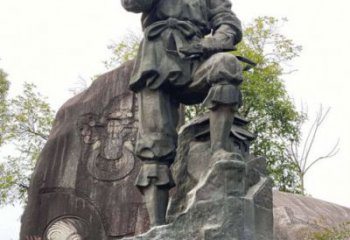 玻璃钢鲁班雕塑 欧式步行街手艺人雕塑 大型木匠雕塑
