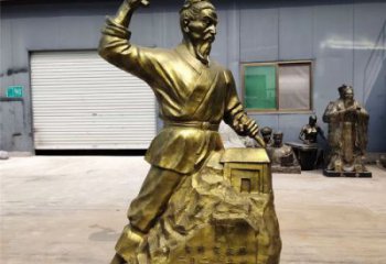 现代鲁班雕塑 大型别墅区手艺人雕塑 仿铜木匠雕塑