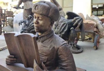 村口雷锋雕塑 景观人物雕塑 公园英雄雕塑