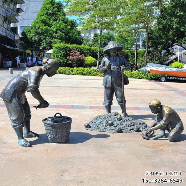 制作喷漆渔民雕塑 中式村口民俗雕塑 草地捕鱼雕塑 制作喷漆渔民雕塑 中式村口民俗雕塑 草地捕鱼雕塑