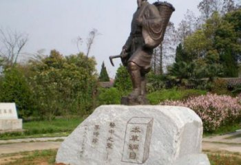 别墅区李时珍雕塑 大型人物雕塑 玻璃钢名医雕塑