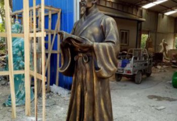 草地李时珍雕塑 玻璃钢古代雕塑 大型名医雕塑