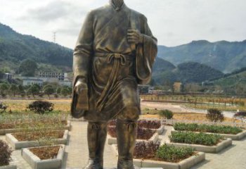 提供李时珍雕塑 仿真景观人物雕塑 烤漆名医雕塑