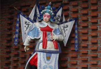 玻璃钢京剧雕塑 烤漆唱戏雕塑 大型唱戏雕塑