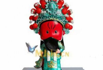 房地产京剧雕塑厂家 现代民俗雕塑 几何唱戏雕塑