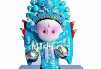 广场京剧雕塑厂家 抽象民俗雕塑 烤漆唱戏雕塑