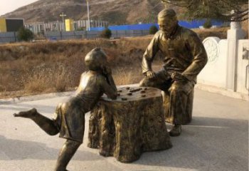 大型商场下象棋雕塑价格 仿真雕塑 户外民俗雕塑