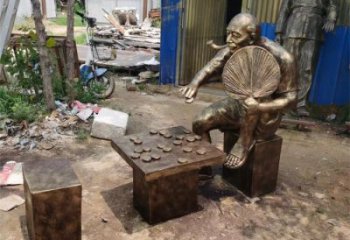 广场下象棋雕塑供应商 抽象雕塑 烤漆民俗雕塑