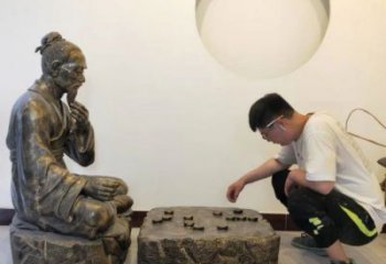 街头下象棋雕塑厂家 大型民俗雕塑 别墅区民俗雕塑