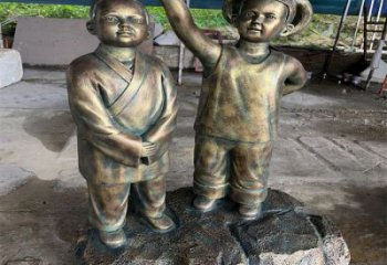 房地产看书雕塑厂家 现代人物雕塑 几何学生雕塑