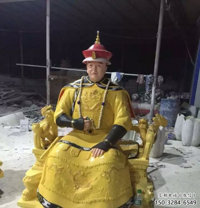 景观皇帝雕塑 彩绘古代雕塑 人物玻璃钢雕塑 景观皇帝雕塑 彩绘古代雕塑 人物玻璃钢雕塑