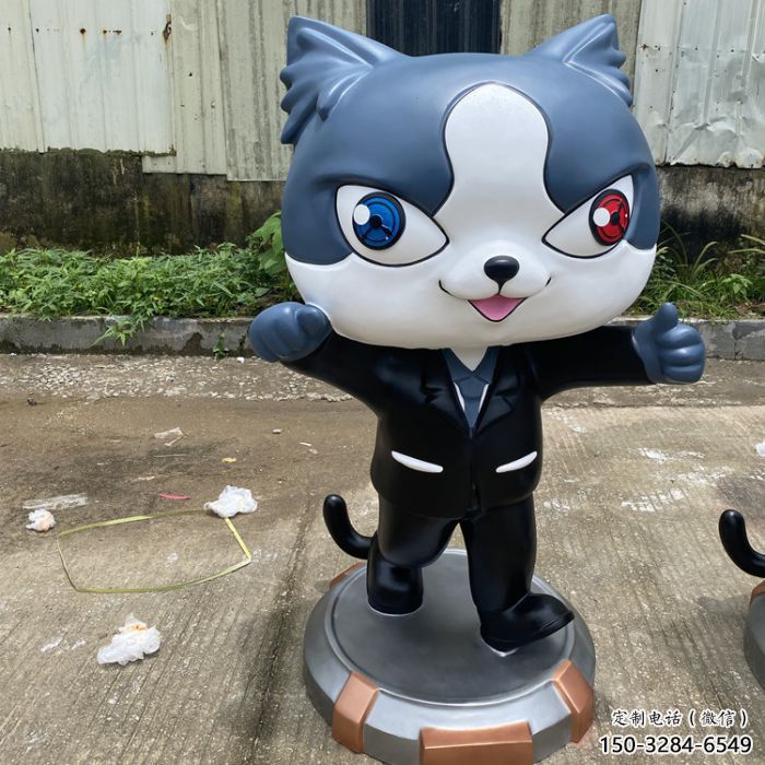 加工喷漆黑猫警长雕塑 中式村口卡通雕塑 草地雕塑 加工喷漆黑猫警长雕塑 中式村口卡通雕塑 草地雕塑