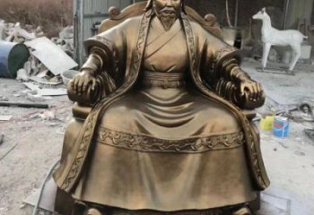 大型皇帝雕塑 玻璃钢古代雕塑 房地产雕塑
