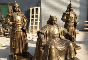 大型皇帝雕塑 仿真古代雕塑 玻璃钢人物雕塑