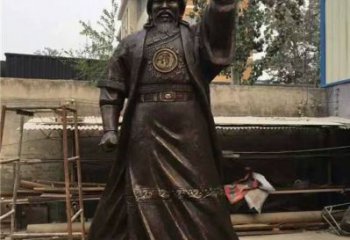 仿真皇帝雕塑 仿铜古代雕塑 玻璃钢人物雕塑