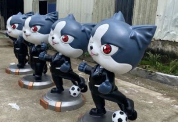 彩绘黑猫警长雕塑厂 仿真卡通雕塑 街头雕塑