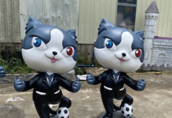 黑猫警长雕塑厂家 烤漆大型卡通雕塑 仿真雕塑