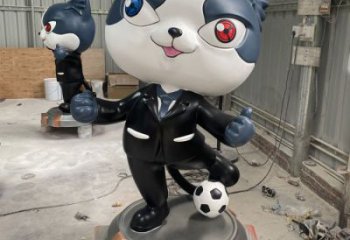 定制动漫黑猫警长雕塑 步行街卡通雕塑 大型雕塑