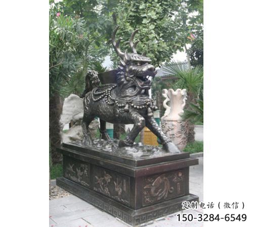 城市麒麟雕塑,景观动物雕塑,古铜效果 城市麒麟雕塑,景观动物雕塑,古铜效果
