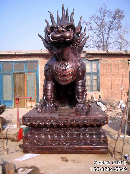 生产麒麟雕塑厂家，动物景观雕塑，仿古摆件