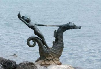 公园河马雕塑，动漫彩绘雕塑，卡通动物摆件