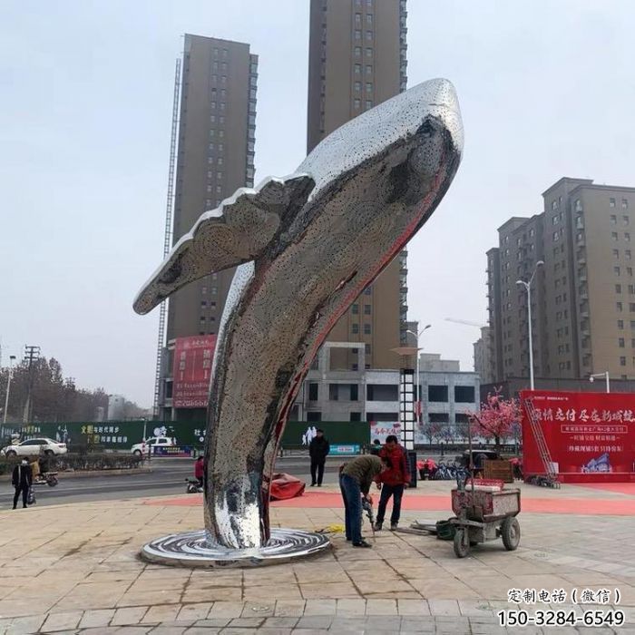 大型鲸鱼雕塑,镂空灯光原理,动物广场摆件 大型鲸鱼雕塑,镂空灯光原理,动物广场摆件
