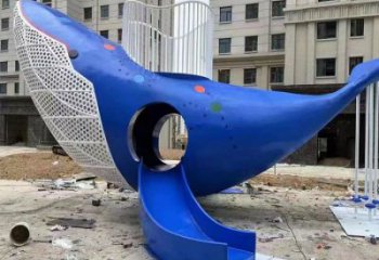 鲸鱼雕塑厂家，烤漆彩绘工艺，公园景观摆件