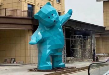 大熊雕塑厂家，酒店房地产雕塑，彩绘景观小品