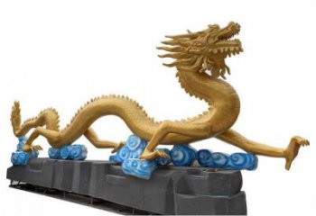 彩绘龙形雕塑厂家，动物摆件，城市园林摆件