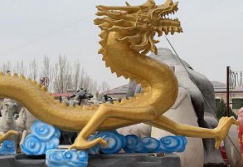 仿真龙形雕塑厂家，动物摆件，城市园林摆件