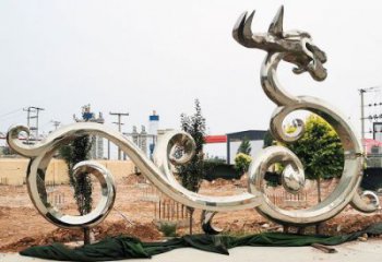 公园龙形雕塑厂家，动物摆件，城市园林摆件